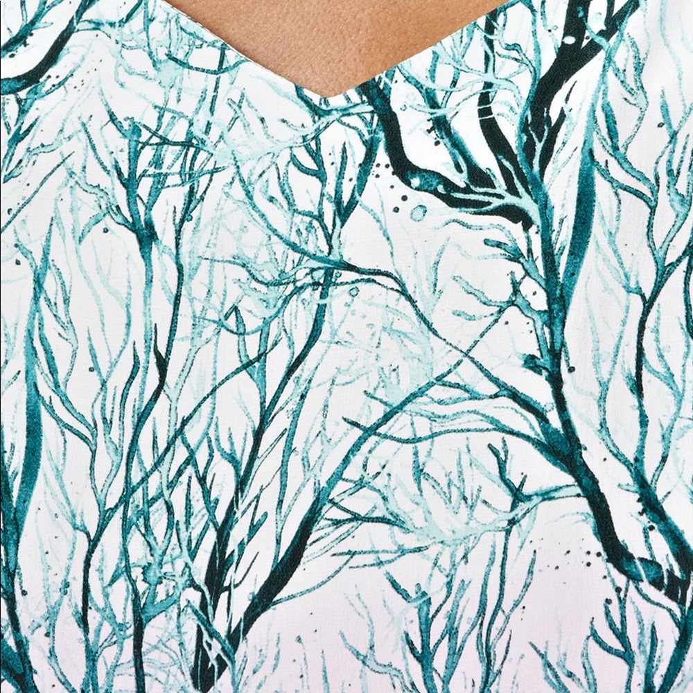 French Connection Sea Fern silk top - Picture 4 of 8